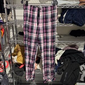 Victoria's Secret Plaid Pajama Pants in Pink and Black